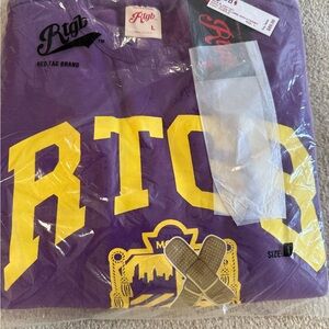 Purple and Yellow Graphic Sweatshirt